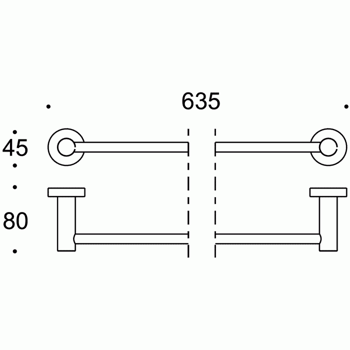 W4911 Полотенцедержатель 63.5 см COLOMBO PLUS Colombo Design - Вид №1