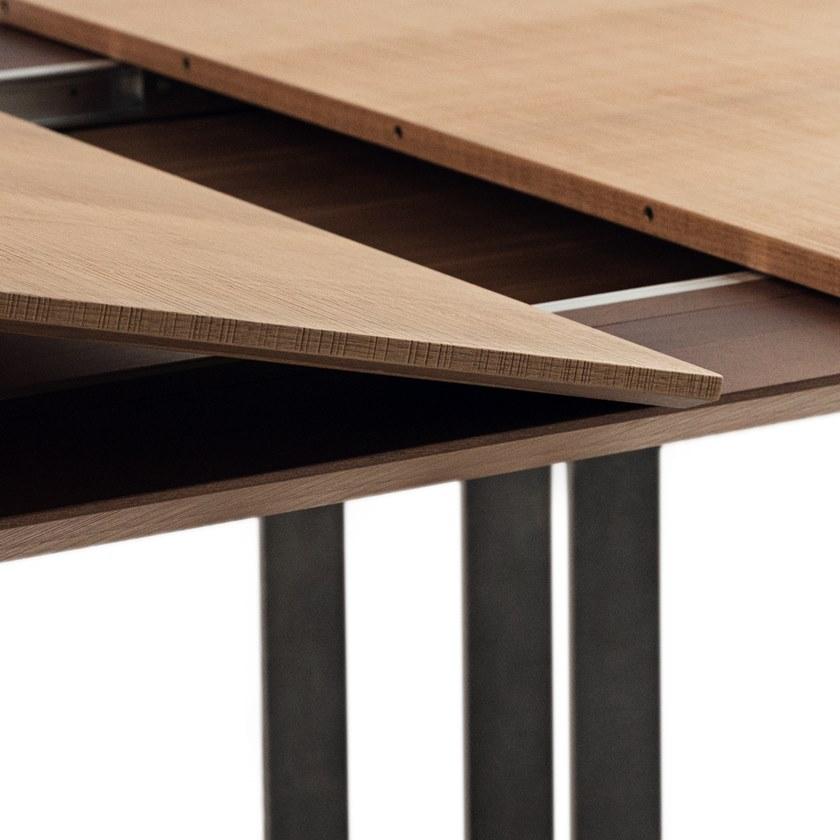 Maiullari Раскладной прямоугольный обеденный стол из стали и дерева sun-id-1454001 - Вид №6