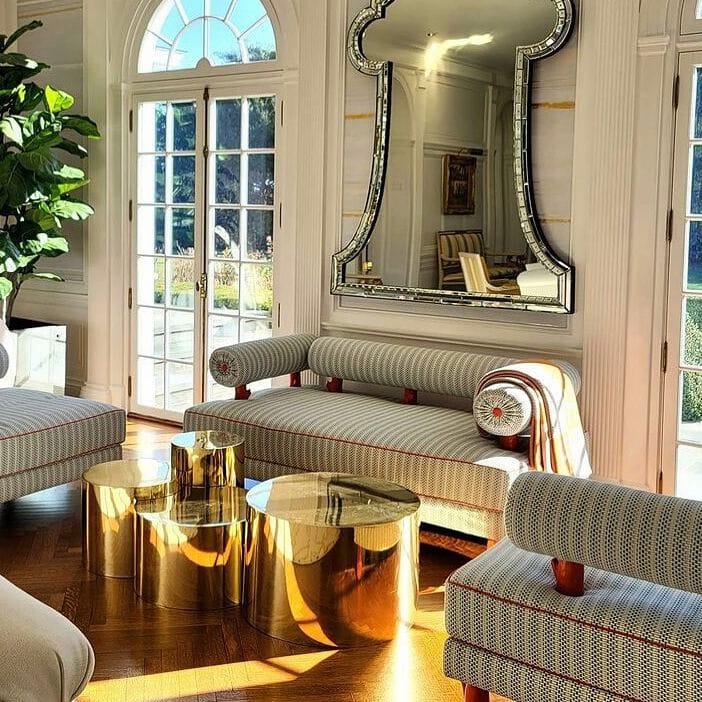 Низкий металлический журнальный столик GASPARE ASARO геометрия ARCH-00033137 - Вид №1