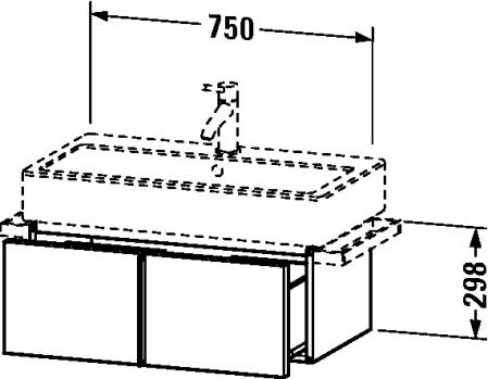 VE610601818 Vero Тумбочка подвесная Белый матовый, декор Duravit - Вид №1