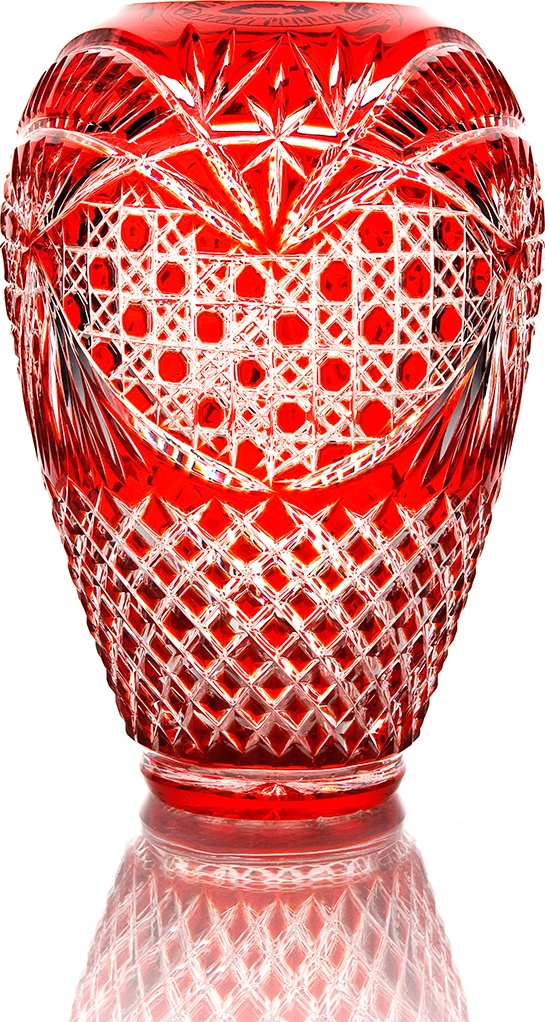 10633395 Гусевской Хрустальный Завод им. Мальцова Ваза для цветов "Каскад" Хрусталь 