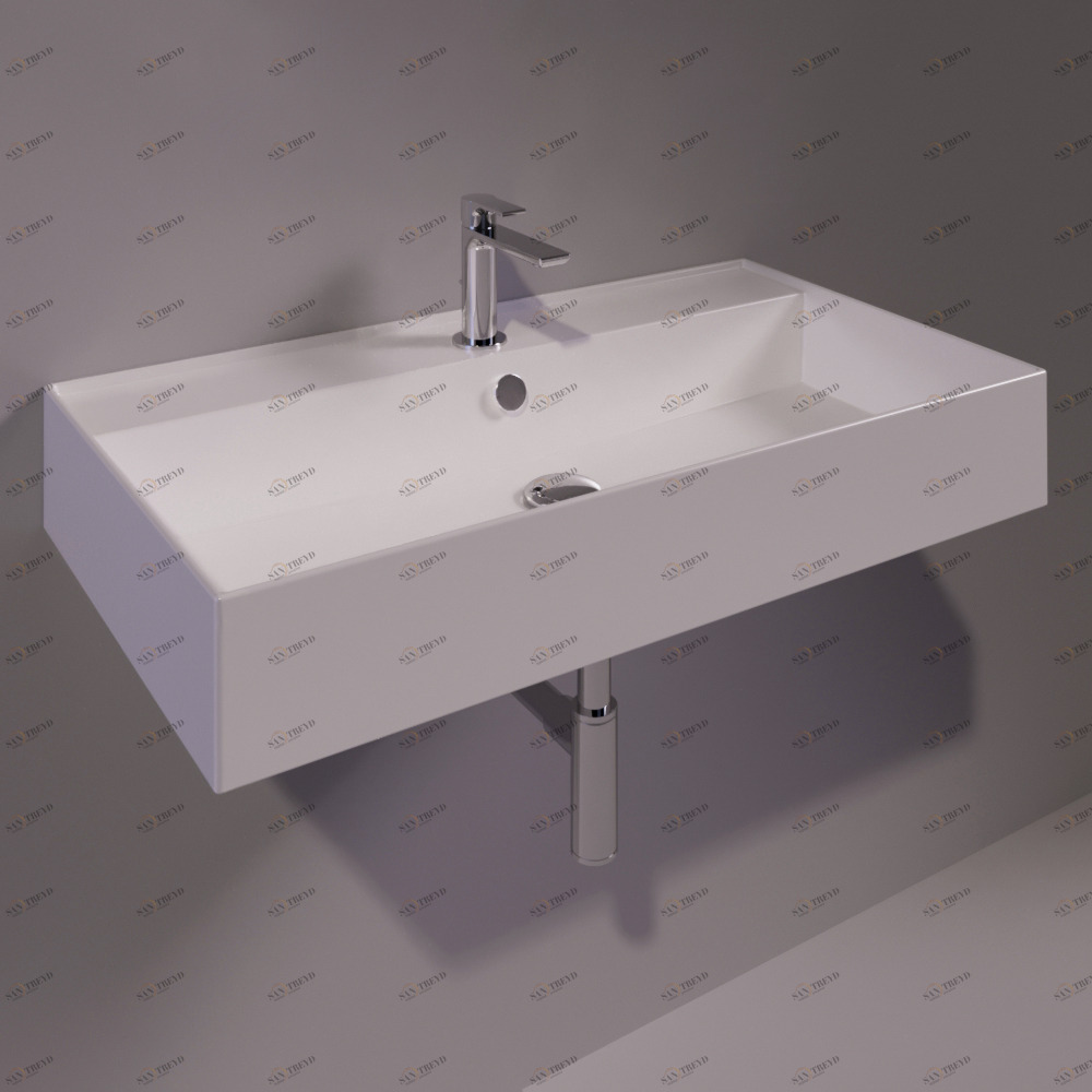 AG81BIANCO Подвесная раковина настенная прямоугольная Simas Agile белая