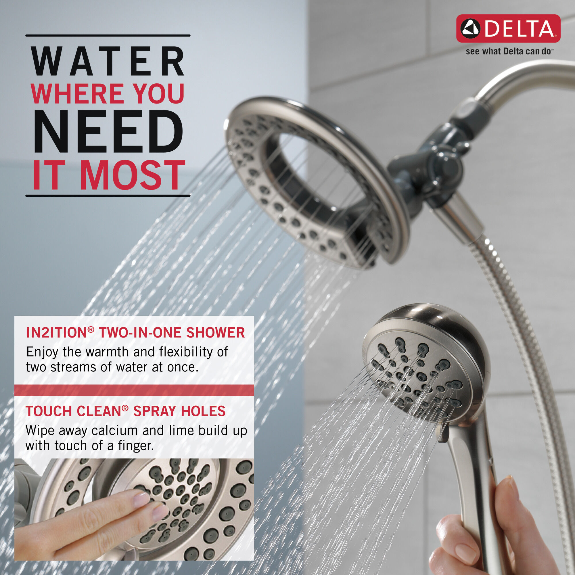 75486CSN 4 настройки In2ition Delta Faucet DELTA Матовый никель Spotshield - Вид №1