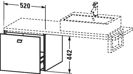 Brioso Шкафчик для консоли Duravit BR513200909 - Вид №1