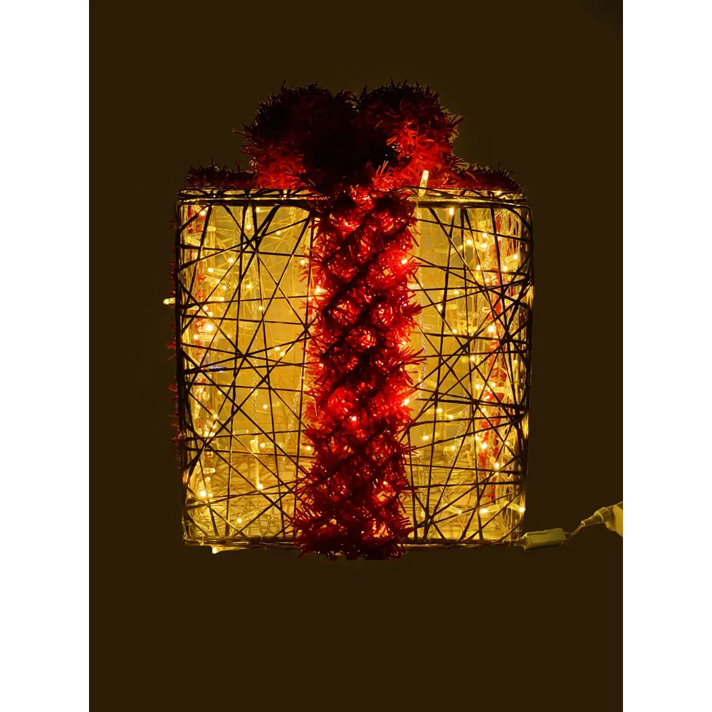 Электрическая светящиеся фигура Подарок 200 LED 120x120x120 см теплый белый свет 86164005 STLM-2023500 AJURIO  - Вид №8