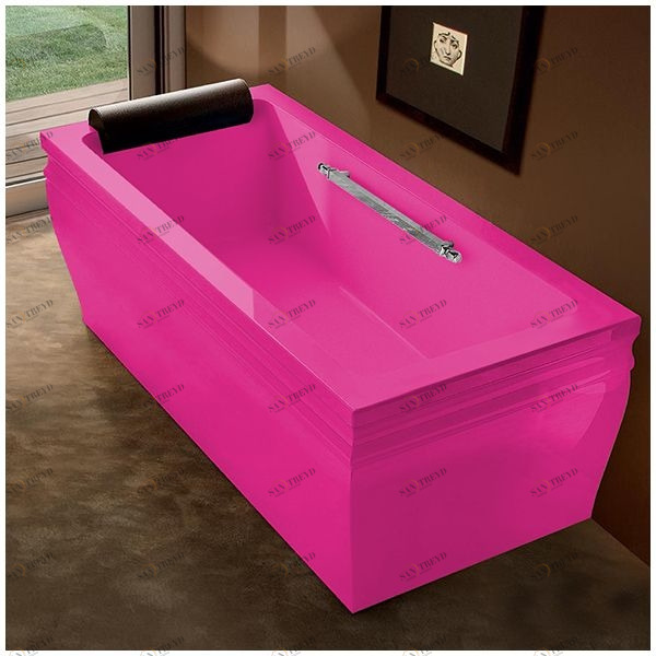 Ванна с рамой розовая Gruppo Treesse Blanque 1880 V1681-SX-R VTLV1681SXR