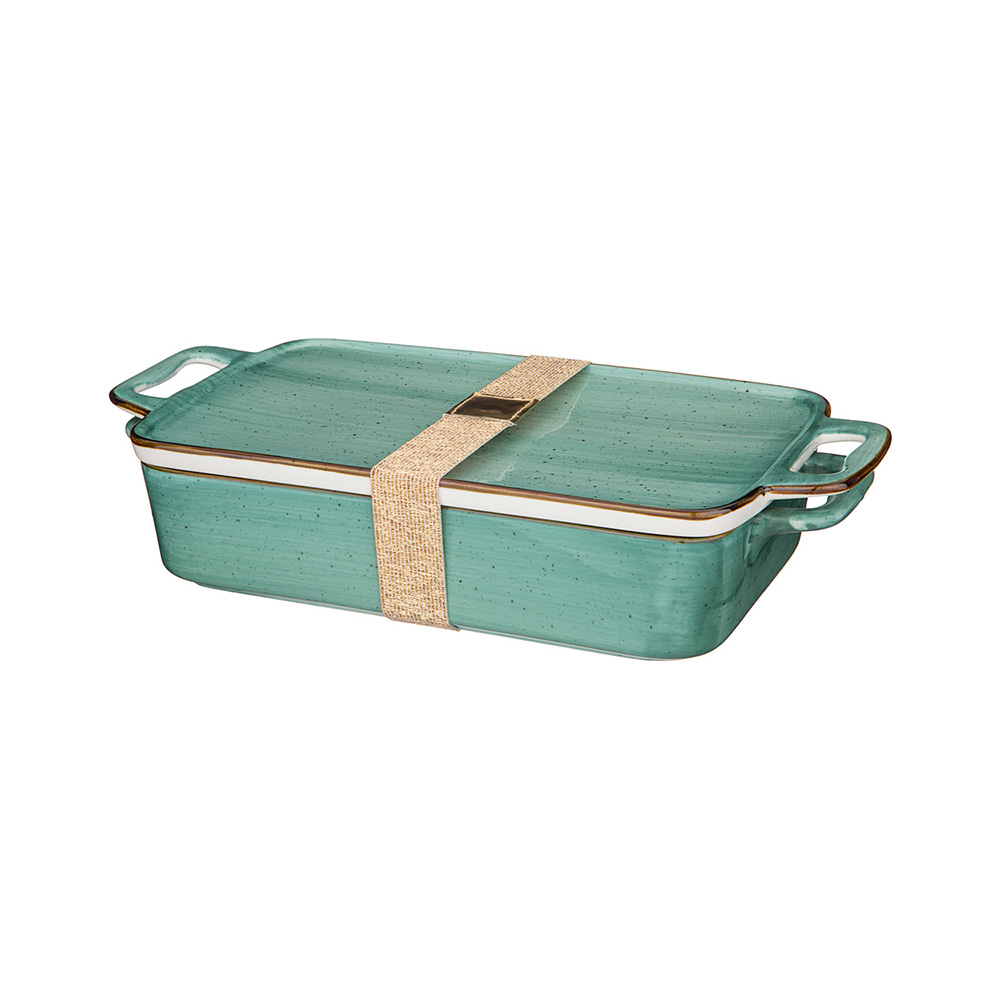 263-1101 Посуда фарфоровая БЛЮДО ДЛЯ ЗАПЕКАНИЯ С КРЫШКОЙ BRONCO "NATURE" Lefard 