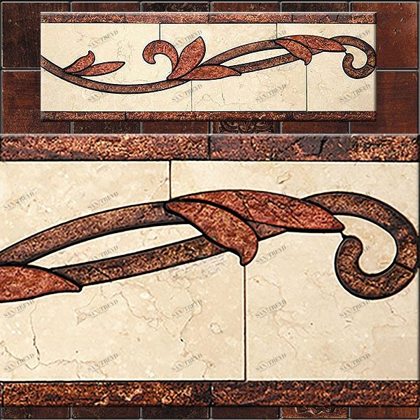 БОРДЮР ИЗ МРАМОРА LN-4 SKALINI FLORAL LN4