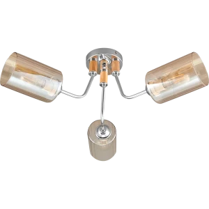Люстра потолочная JLIGHT GETTI 3 лампы 18 м², цвет хром 84534216 STLM-2002981