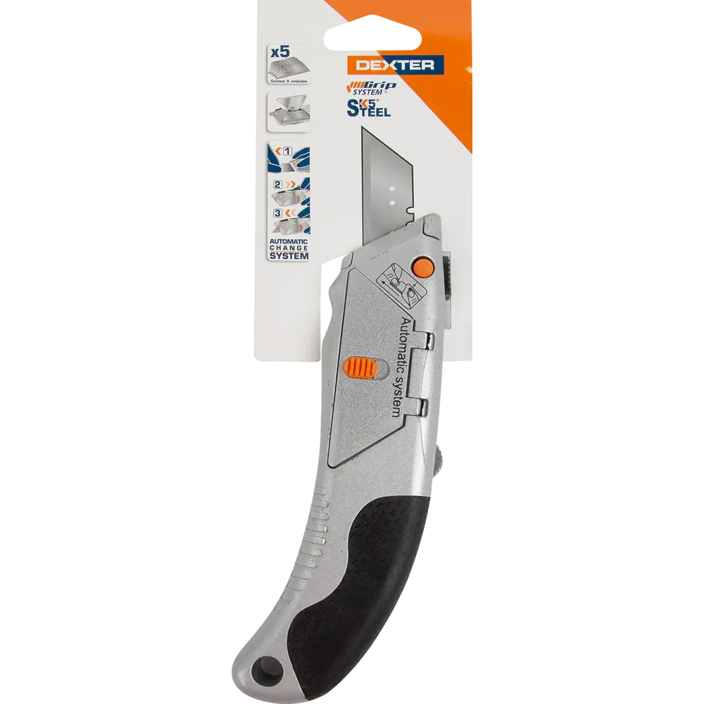 Нож строительный Dexter с трапециевидным лезвием и эргономичной рукояткой 83684292 STLM-0043438 - Вид №2