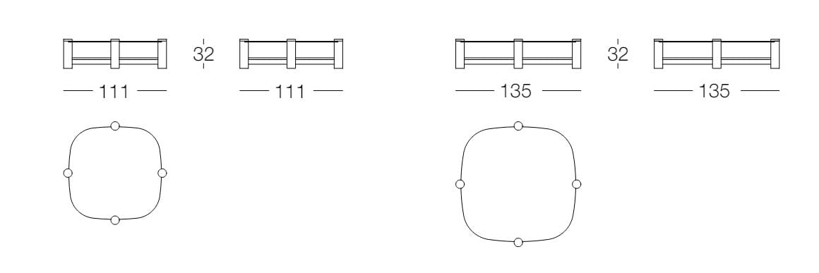 Низкий журнальный столик из дерева и стекла Frigerio PAVOS ARCH-00140087 - Вид №6