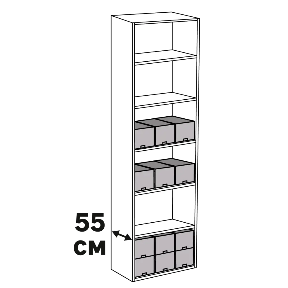 KONSENSA Органайзер для хранения 17,5×51,5×16 см 89397844 STLM-1572478 - Вид №6