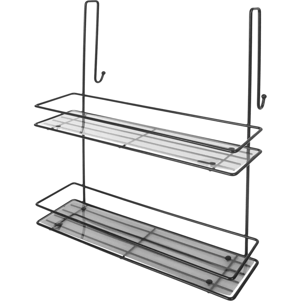 Полка для душевой кабины Caddy SWR-1005 двухъярусная металл цвет чёрный SWENSA STLM-2124947