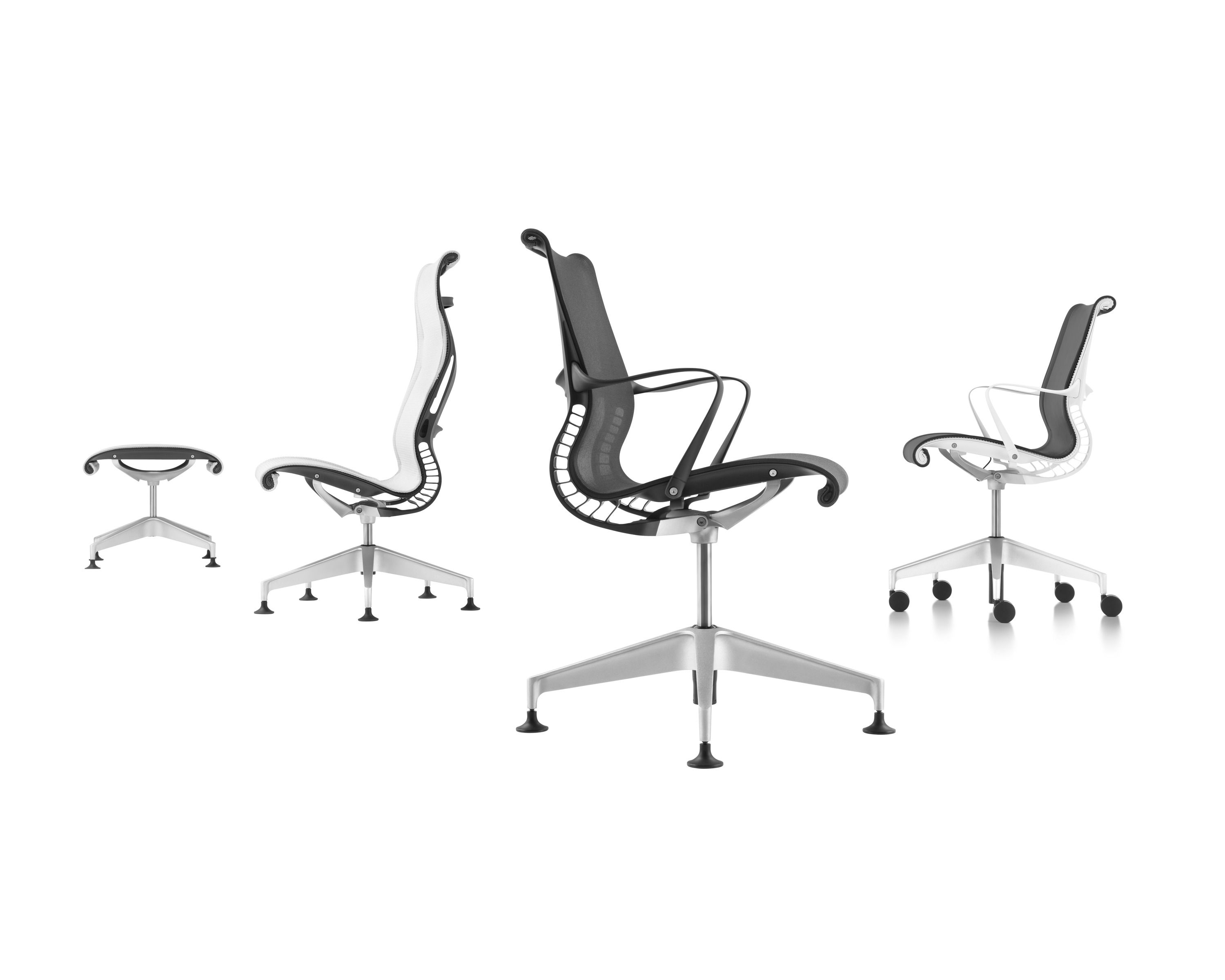 Эргономичный поворотный тканевый офисный стул с подлокотниками Herman Miller Setu ARCH-00086992 - Вид №18