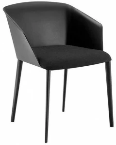 Zanotta Кресло с подлокотниками из полипропилена, стальные ножки Liza