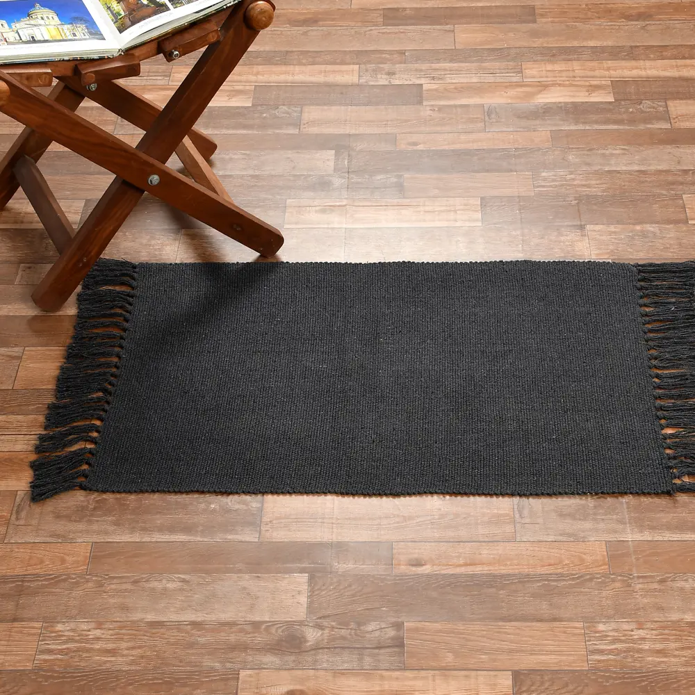 Коврик декоративный хлопок Solid Mat JBT-001-13 50x80 см цвет серебристый 89374304 STLM-2023458 Santreyd 