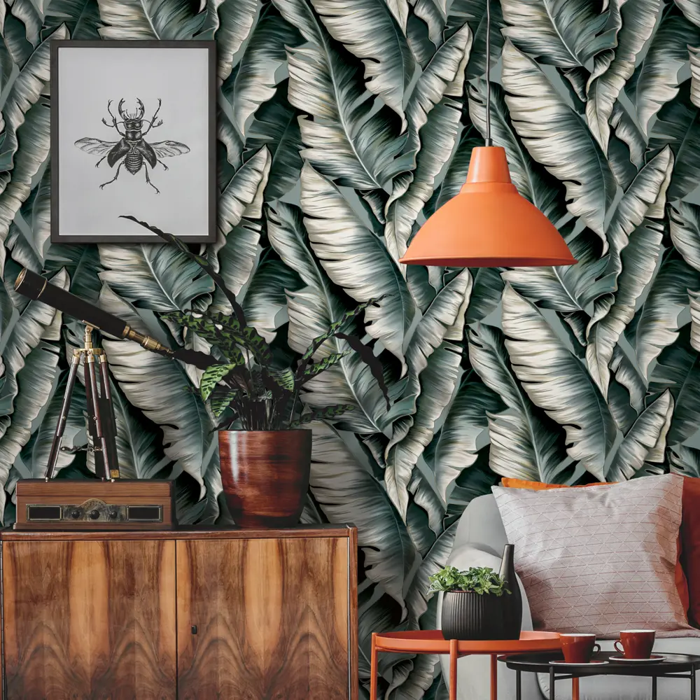 Обои флизелиновые Erismann Santiago зеленые 1.06 м ЭР60430-06 STLM-2064550 - Вид №3