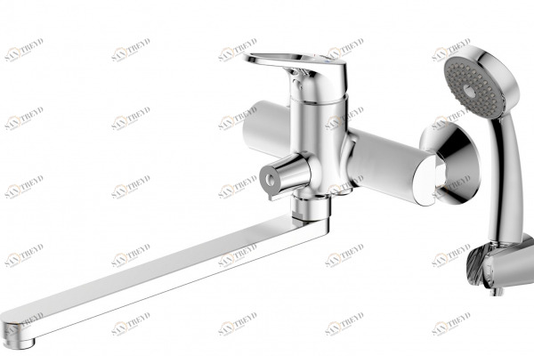 Смеситель для ванны излив 300 мм с аксессуарами DROP-D F648162C-LB-RUS bravat