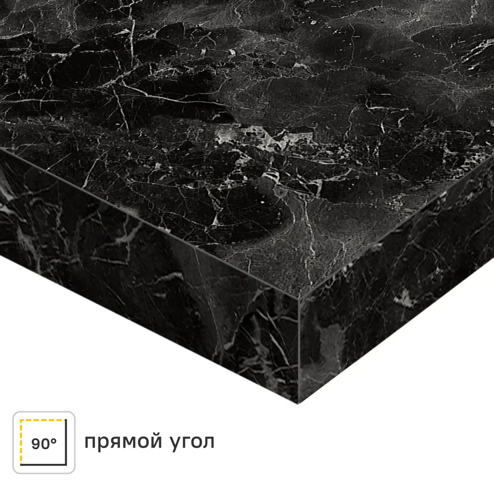 Столешница кухонная Кунгур 240x60x3.8 см KONSENSA ДСП цвет черный ДСП Прямой угол STLM-2028138