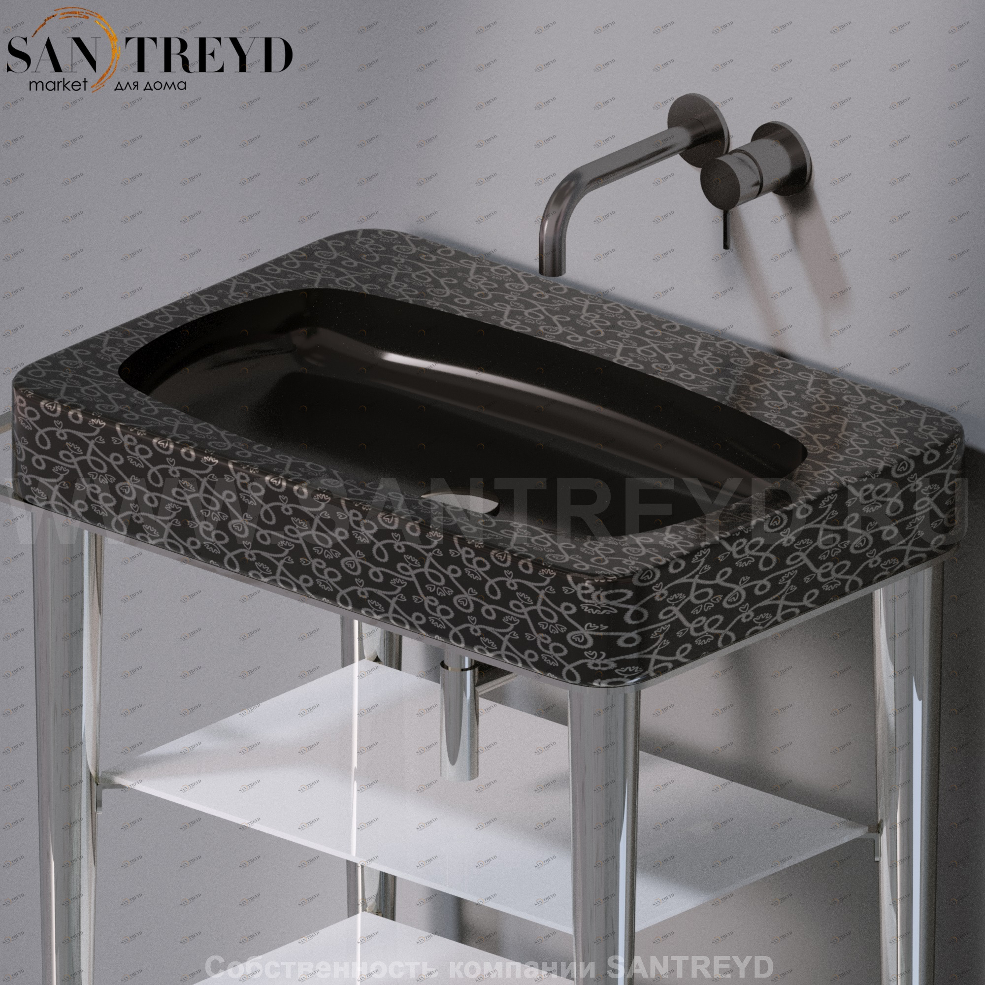 L131401P Накладная раковина на столешницу  прямоугольная A. e T. Italia FUSION AeT ITALIA