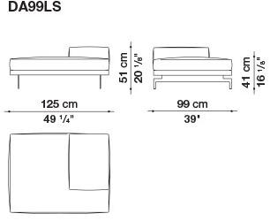 B&B Italia 3-х местный тканевый диван с шезлонгом Dock sun-id-1355318 - Вид №59