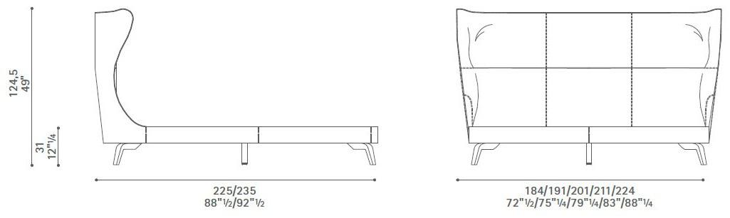 Poltrona Frau Двуспальная кровать в коже La notte - letti sun-id-1375584 - Вид №3