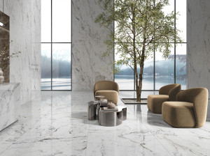 Пол / керамогранит с мраморным эффектом