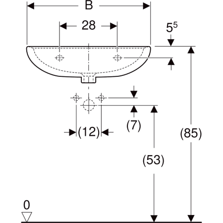 K91165000 Раковина Kolo Rekord Geberit  - Вид №3