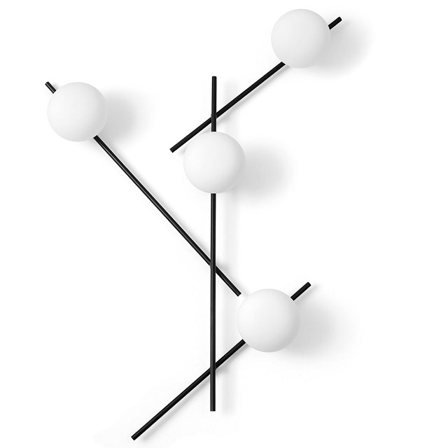 Miloox 1744.177 Настенный светильник с черным каркасом MIKADO.