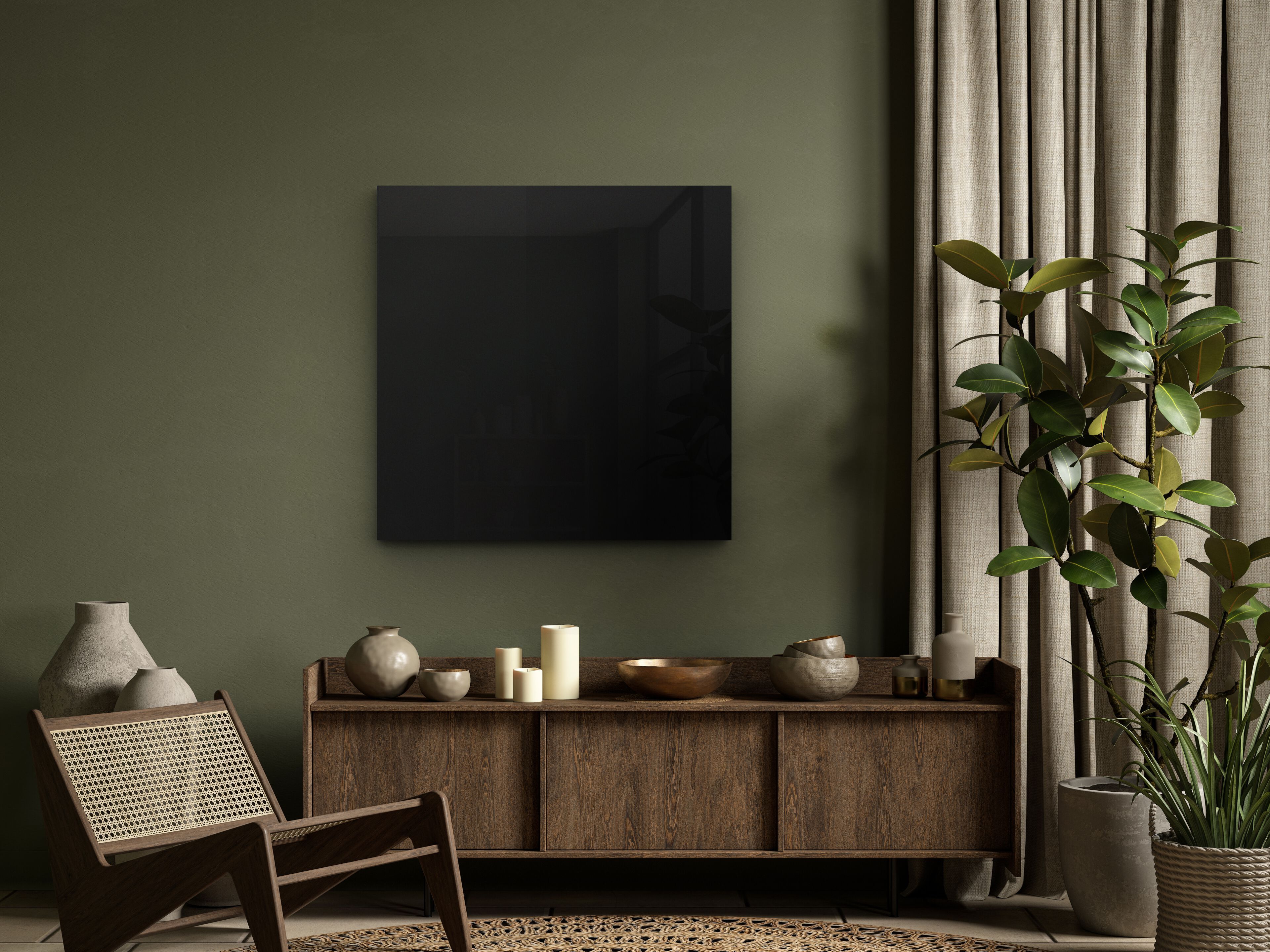 Прямоугольное настенное зеркало со встроенным отсеком для телевизора с антибликовым покрытием NEOD Neptune ARCH-00080100 - Вид №1