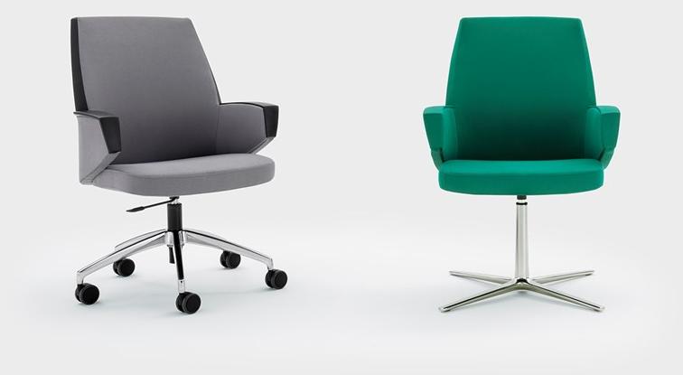 Viganò Офисное кресло из ткани с колесами на козелке Grace sun-id-1440259 - Вид №1