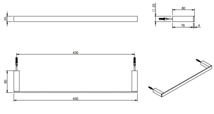 Латунный держатель для полотенец Rubinetterie Treemme Tag ARCH-00051947 - Вид №2
