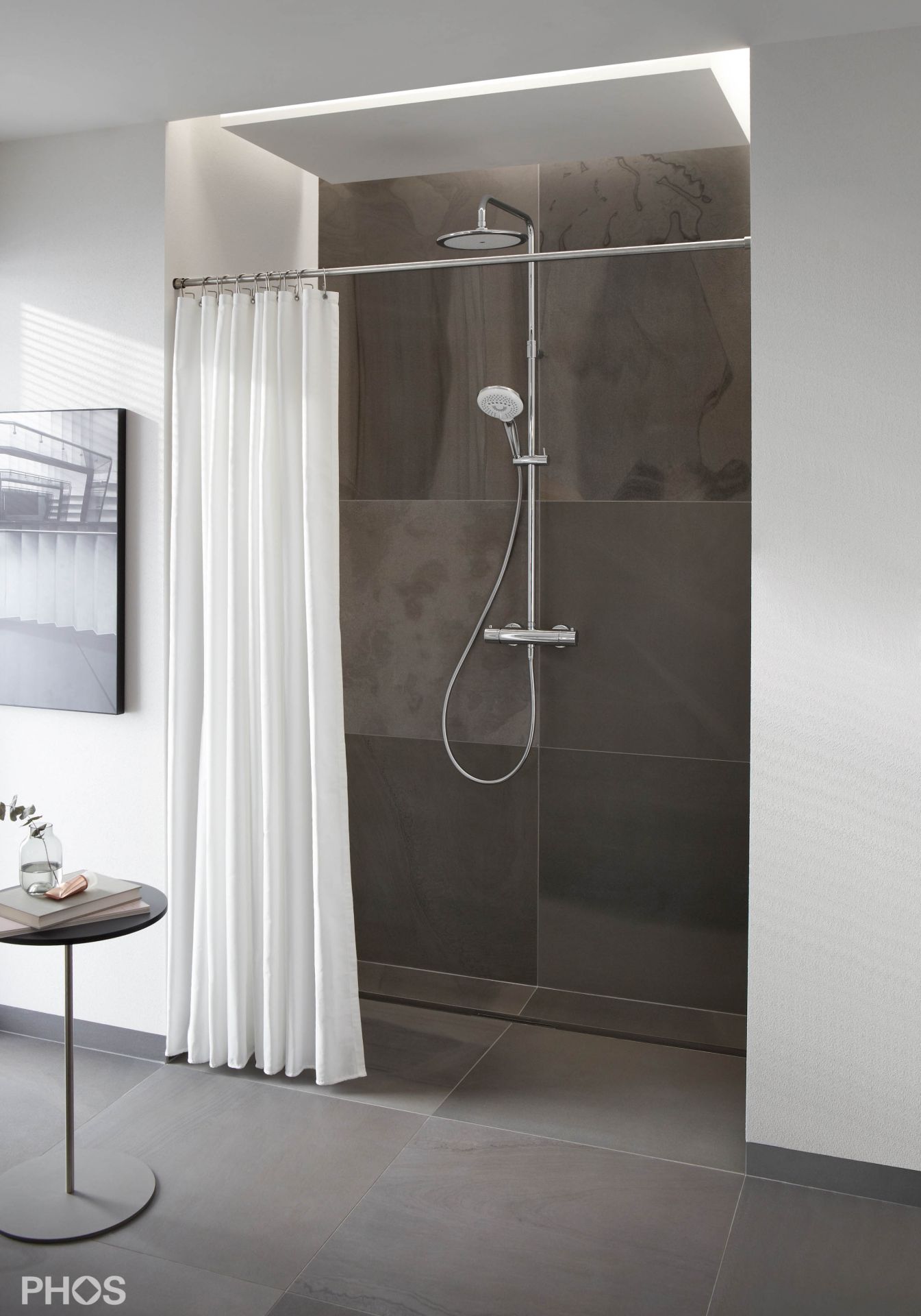 TKS20-2-S Зажим для занавесок для душа, 100 - 160 см. сделано, чтобы измерить. PHOS  - Вид №3