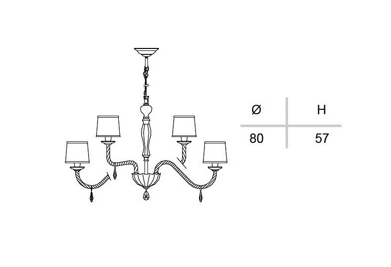 Italamp 346/5+5 Cri.nero/SW Stras Black люстра подвесная 61931 - Вид №1