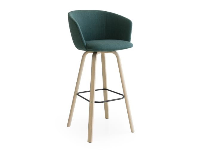 Высокий тканевый стул с подставкой для ног и деревянным основанием Lapalma перчатка ARCH-00038491