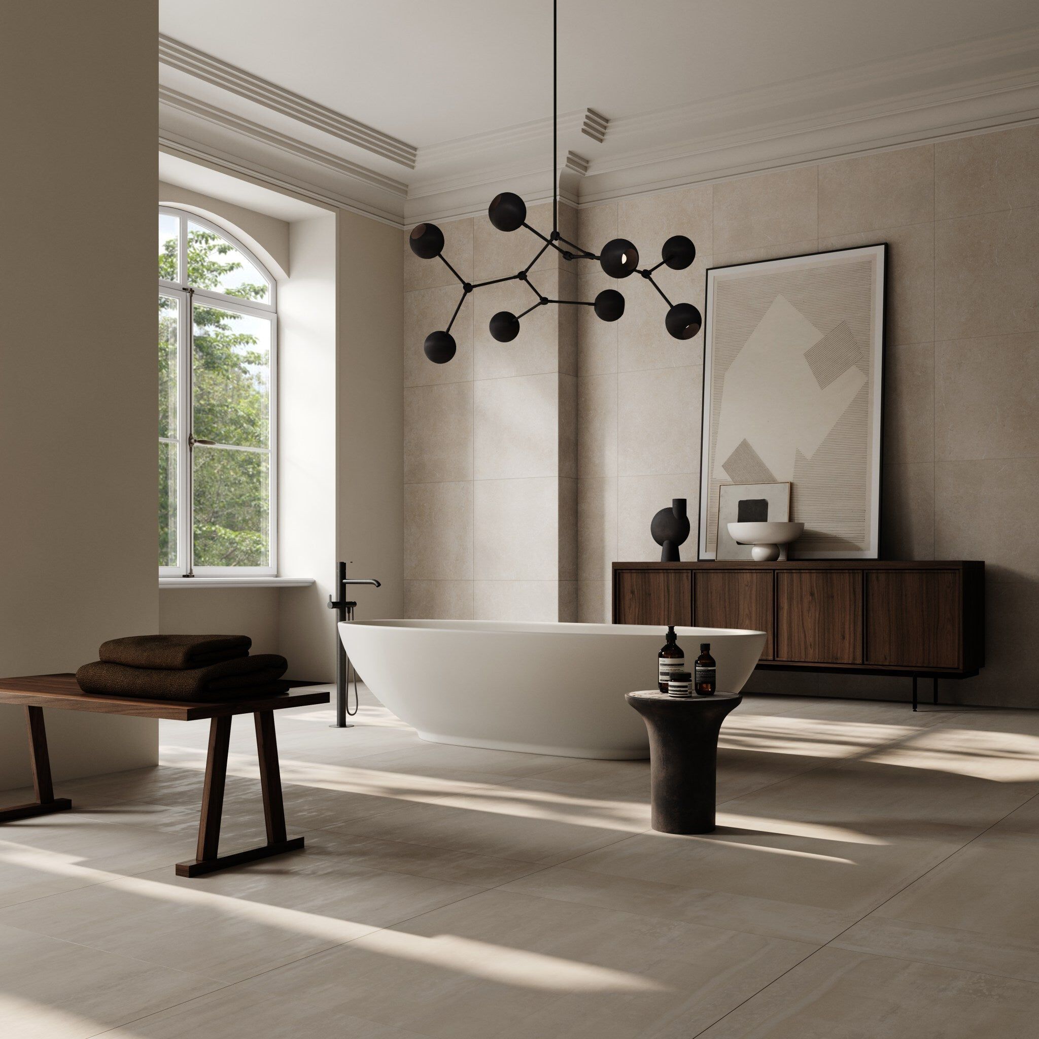 Круглый стол из цементного волокна 101 Copenhagen труба ARCH-00022356 - Вид №1