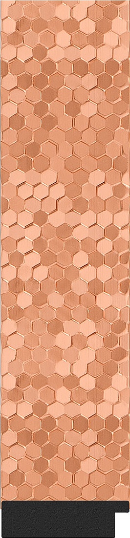 BY 7306 Зеркало в багетной раме - соты медь 70 mm EVOFORM Octagon - Вид №3