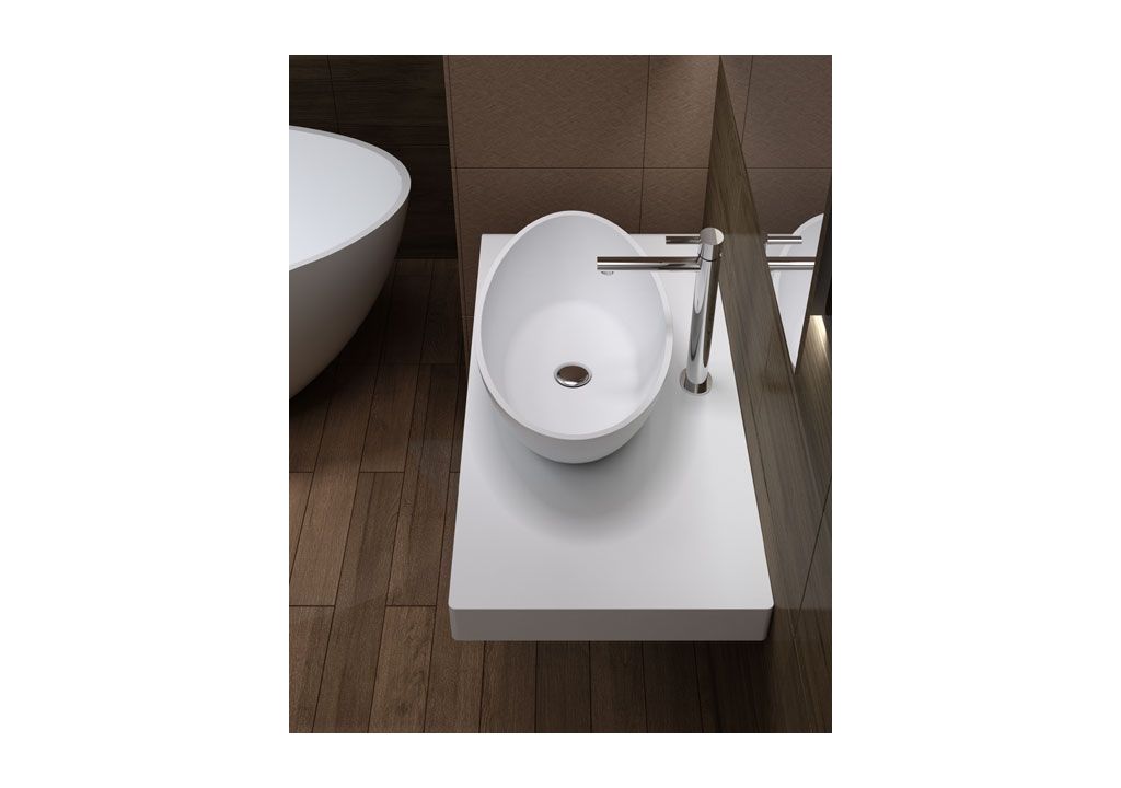 PW1 Накладная раковина на столешницу  овальная Aquanet  - Вид №2