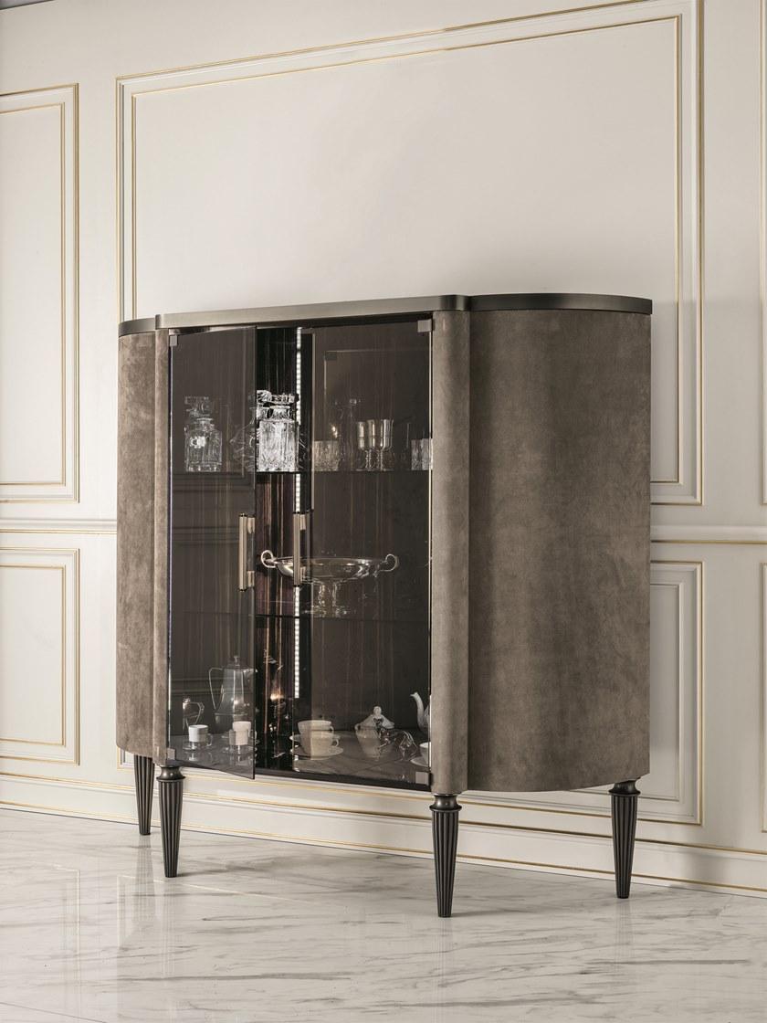 Longhi Витрина из кожи с дверцами из закаленного стекла Loveluxe 2015 – regency collection Y 757 - Вид №1