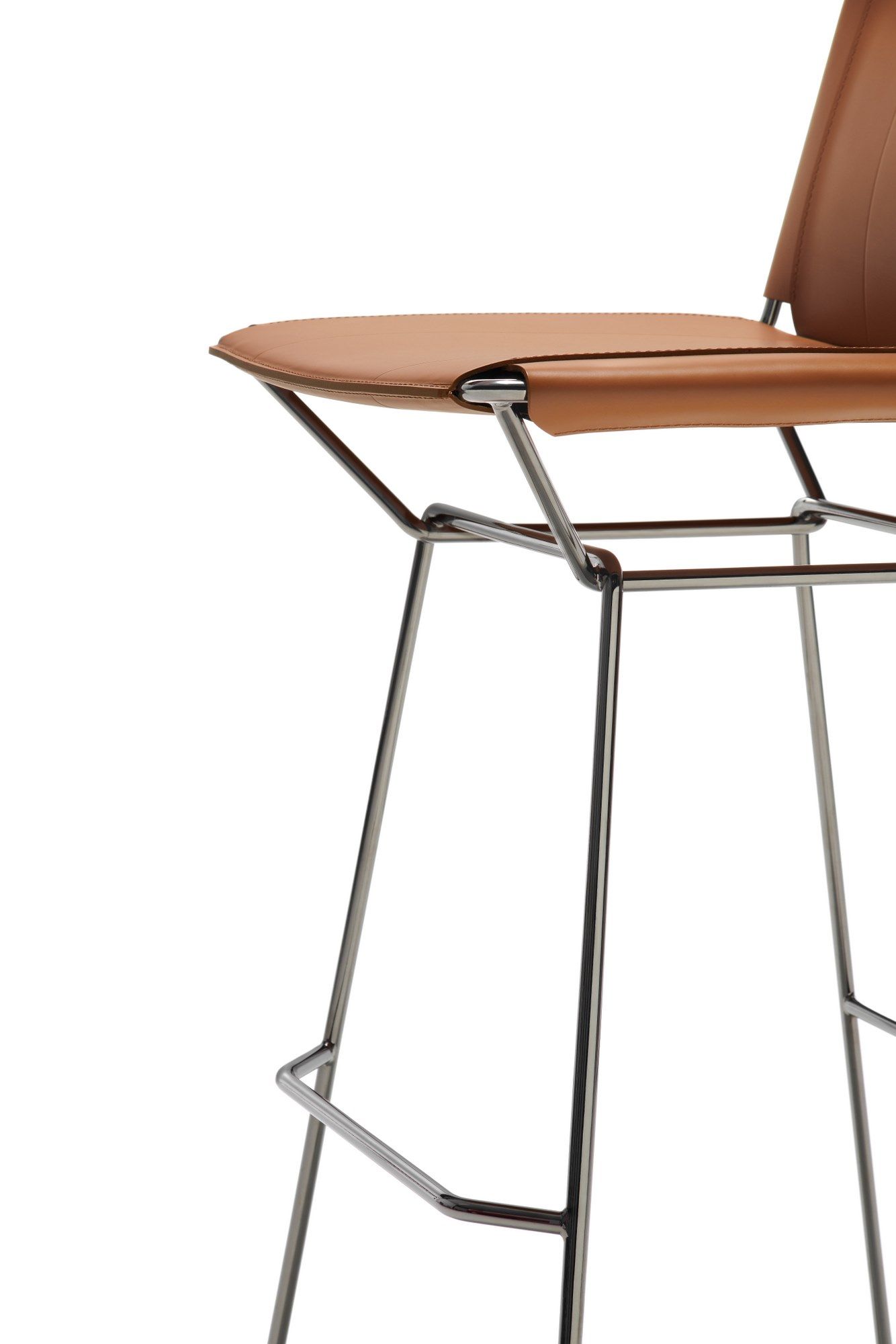 Кожаный табурет с подставкой для ног MDF Italia NEIL LEATHER ARCH-00052210 - Вид №3