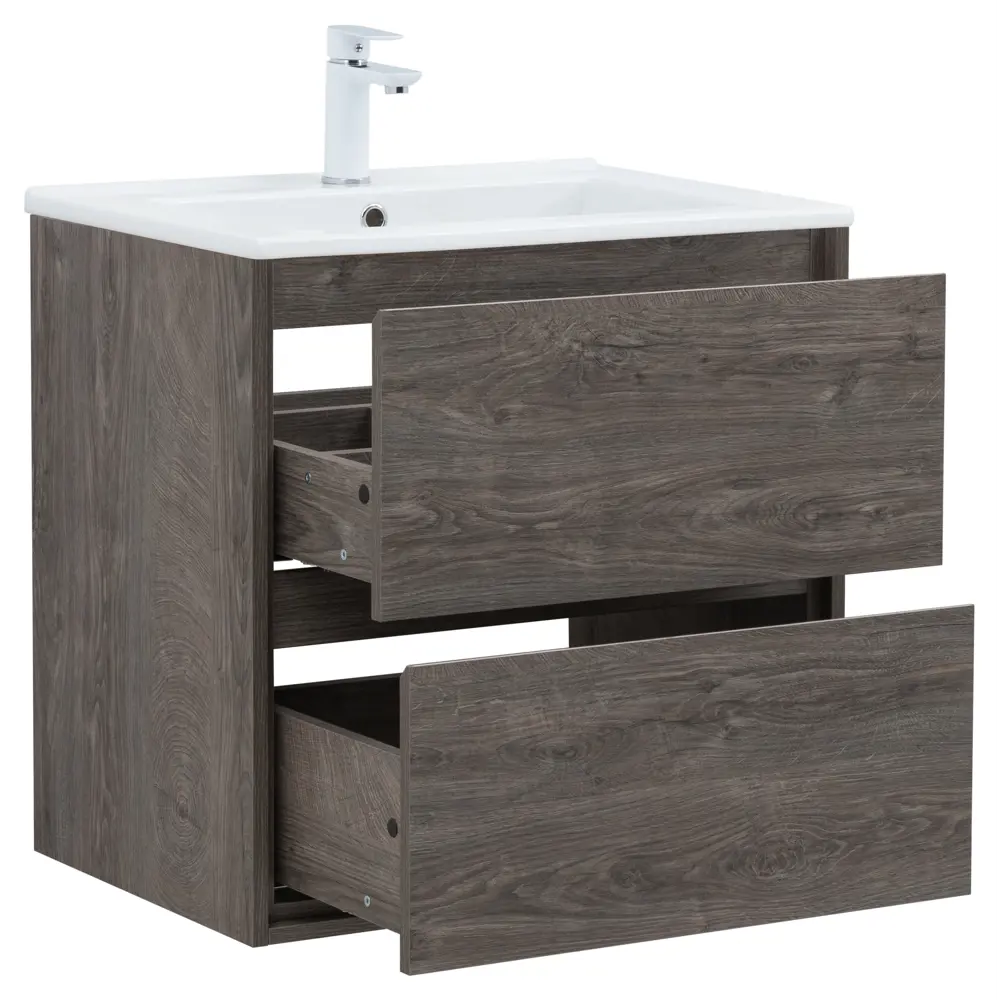 Тумба под раковину KONSENSA Мокка 2.0 подвесная 65 см цвет серый дуб STLM-2120893 - Вид №6