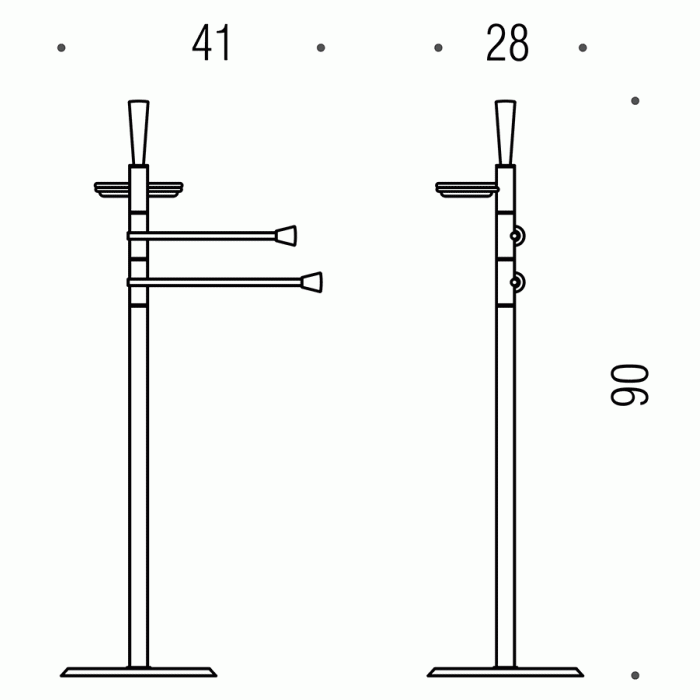 B9414 Напольная стойка для биде COLOMBO ISOLE Colombo Design - Вид №1