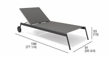 RODA Шезлонг для сада из алюминия и технической ткани Piper sun-id-1454030 - Вид №4