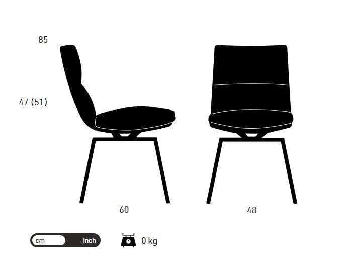Мягкий стул с крестообразной рамой и подлокотниками KFF Faye Casual ARCH-00117081 - Вид №16