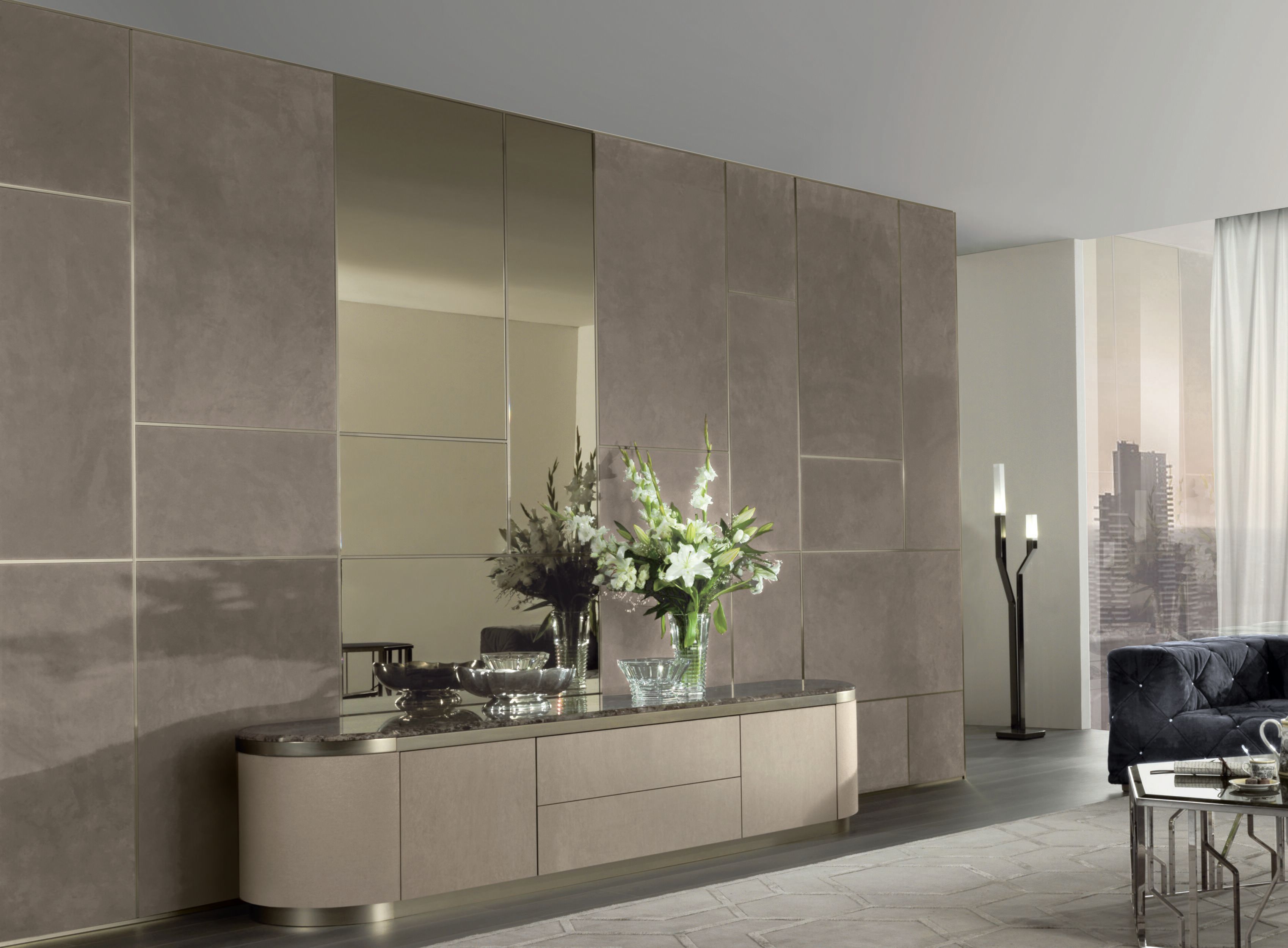 Деревянная обшивка Longhi Алюминиевые шикарные двери ARCH-00125824 - Вид №2