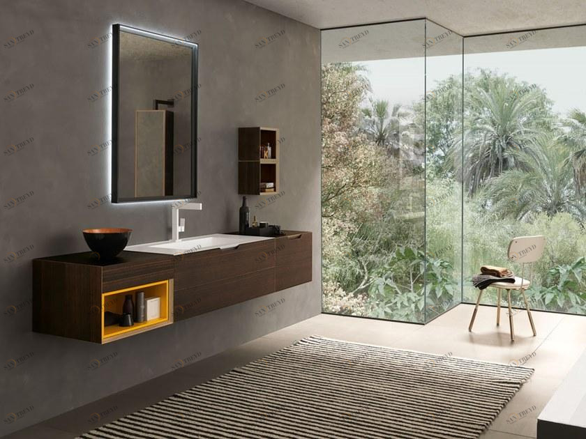 Archeda Тумба под умывальник из дерева с зеркалом Quaranta5 sun-id-1362291