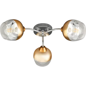 Люстра потолочная JLIGHT FIERA 3 лампы 18 м², цвет хром 84534215 STLM-2118886