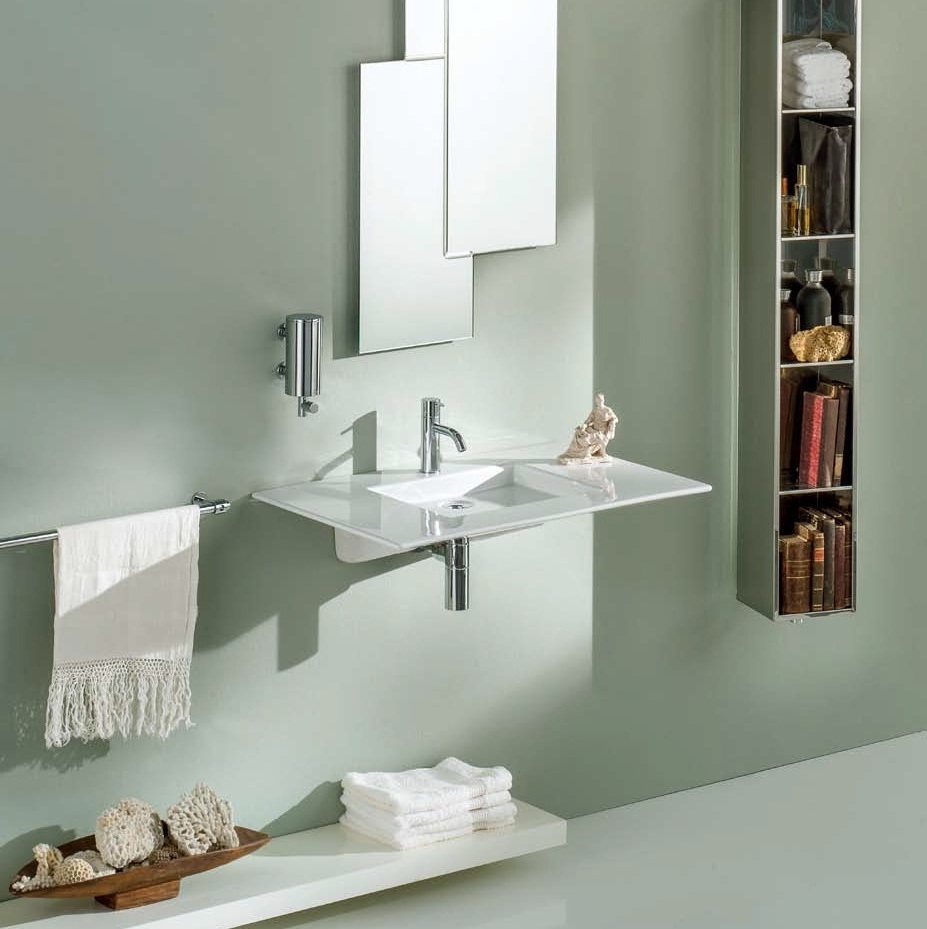 46046 Подвесная раковина настенная овальная Rapsel  белая  - Вид №2