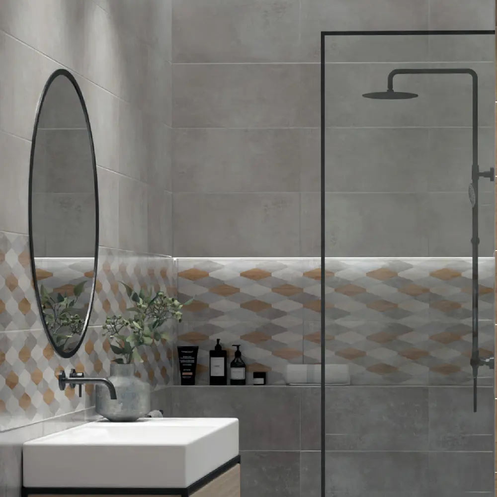 Настенная плитка НЕФРИТ-КЕРАМИКА Эни серый 30х60 см 89232592 STLM-0943664