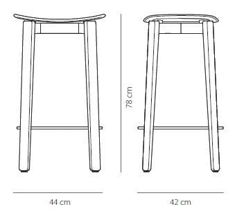 Дубовый барный стул с подставкой для ног Gazzda ARCH-00009485 - Вид №6